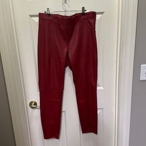 NWT red faux leather leggings from Zara